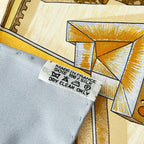 Hermes Scarf in Paradise Silk 100% Light Blue — view 4