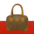 Gucci Vintage Micro GG Logo Pattern Leather Mini Boston Bag Brown