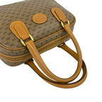 Gucci Vintage Micro GG Logo Pattern Leather Mini Boston Bag Brown — view 4