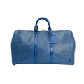 Louis Vuitton Epi Keepall 45 Boston Bag Blue