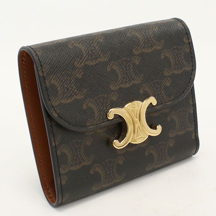 Celine Small Flap Wallet Triomphe Canvas Trifold