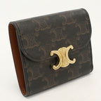 Celine Small Flap Wallet Triomphe Canvas Trifold
