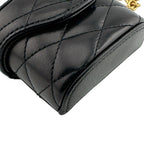 Saint Laurent YSL Logo Leather Pouch Black — view 3