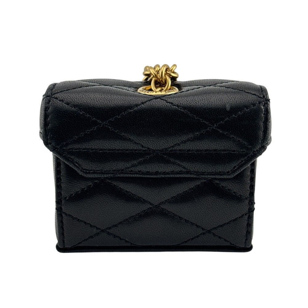 Saint Laurent YSL Logo Leather Pouch Black