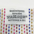 Hermes Twilly Chevalo Scope Neon White Multicolor Silk 100% Scarf — view 3