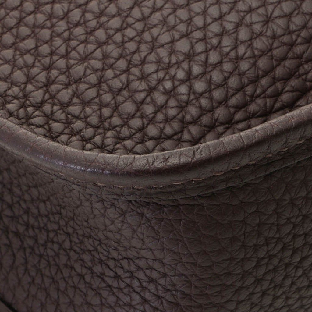 Hermes Evelyne TPM Amazon Shoulder Bag Taurillon Clemence Dark Brown Silver — view 5