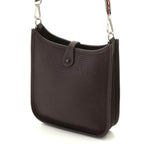 Hermes Evelyne TPM Amazon Shoulder Bag Taurillon Clemence Dark Brown Silver — view 2