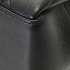 Chanel Quilted Top Handle Chain Shoulder Handbag Lambskin Black Random Stamp — view 8