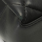 Chanel Quilted Top Handle Chain Shoulder Handbag Lambskin Black Random Stamp — view 5