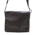 Louis Vuitton District MM Shoulder Bag Monogram Eclipse Gray Silver