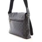 Louis Vuitton District MM Shoulder Bag Monogram Eclipse Gray Silver — view 3