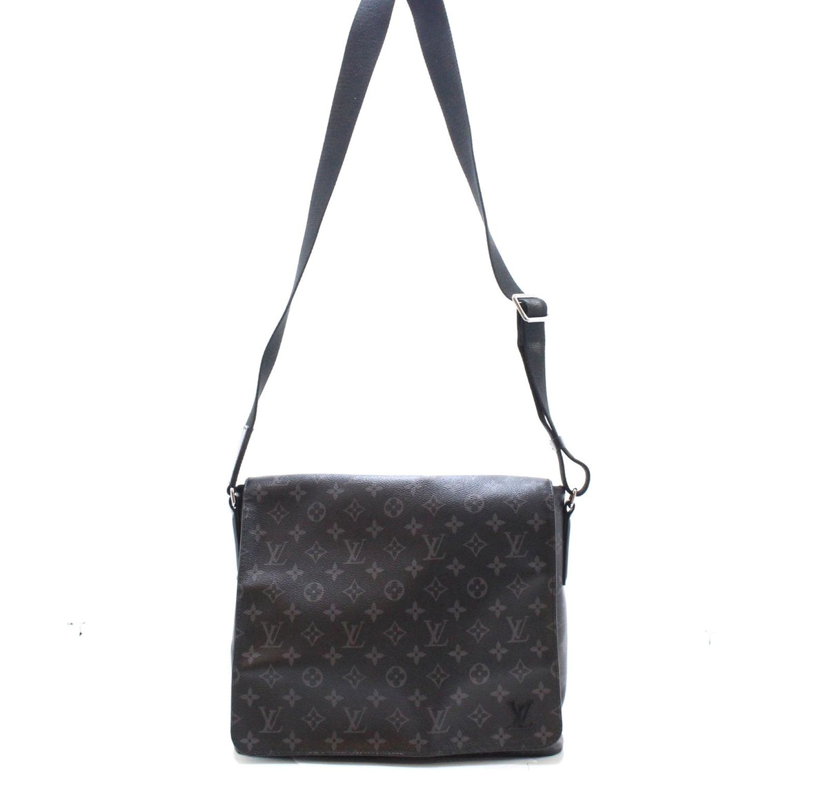 Louis Vuitton District MM Shoulder Bag Monogram Eclipse Gray Silver — view 2