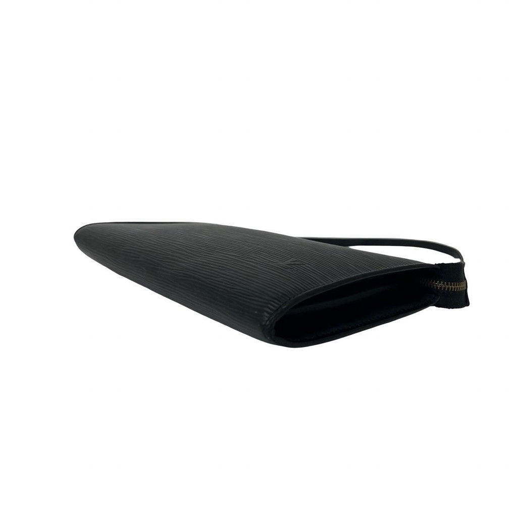 Louis Vuitton Pochette Accessoires Epi Leather Mini Handbag Pouch Black Noir — view 8