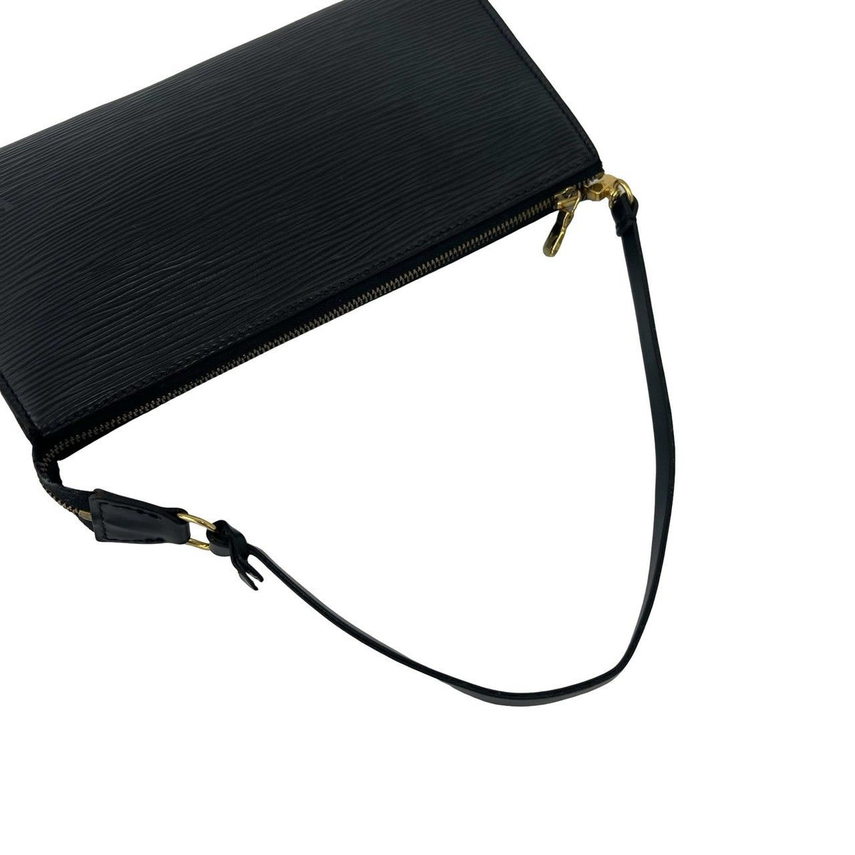 Louis Vuitton Pochette Accessoires Epi Leather Mini Handbag Pouch Black Noir — view 4