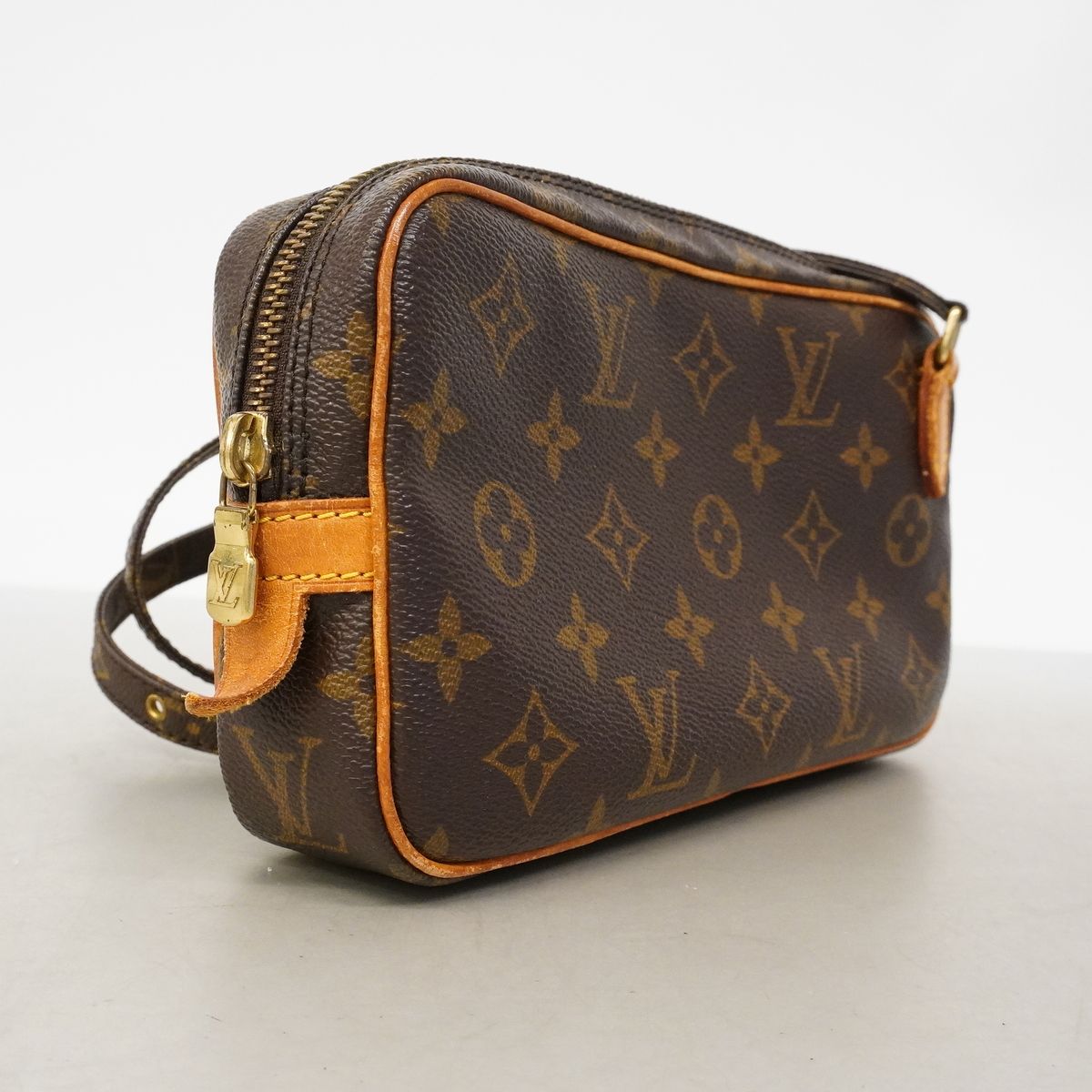 Louis Vuitton Shoulder Bag Monogram Pochette Marly Bandouliere Brown — view 2
