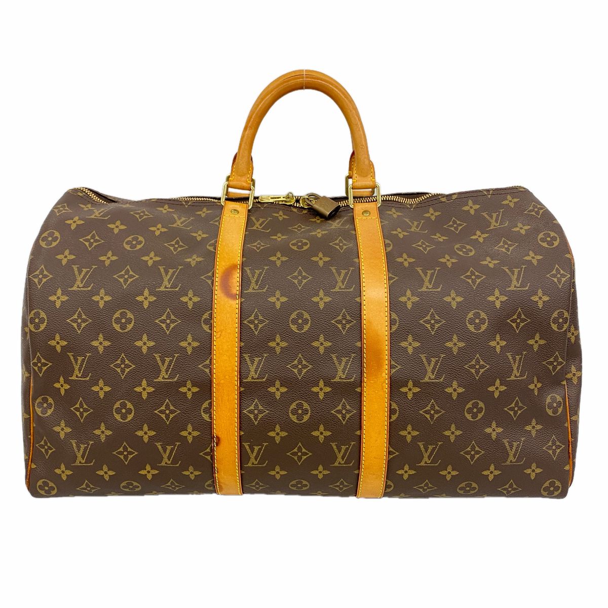 Louis Vuitton Boston Bag Monogram Keepall 50 Brown