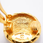 Chanel Earrings Vintage CC Logo Round Circle Gold Plated — view 5