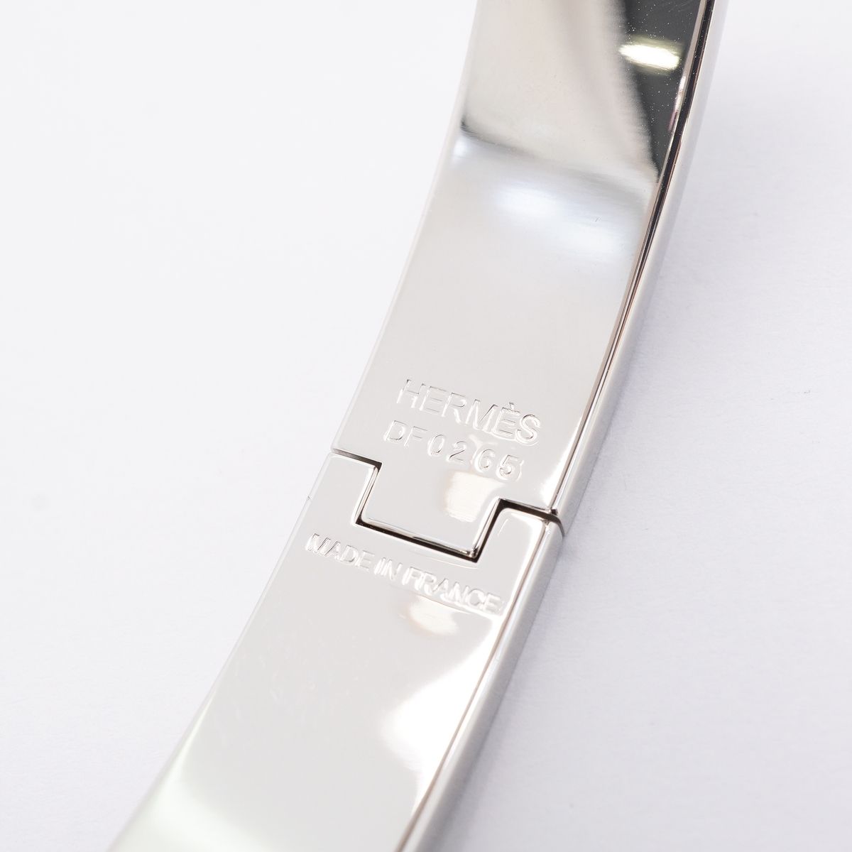 Hermes Bangle Clic HH Metal Silver Gray Bracelet — view 5