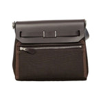 Hermes Shoulder Bag Herbag Zip Toile Military Ebene Silver — view 6