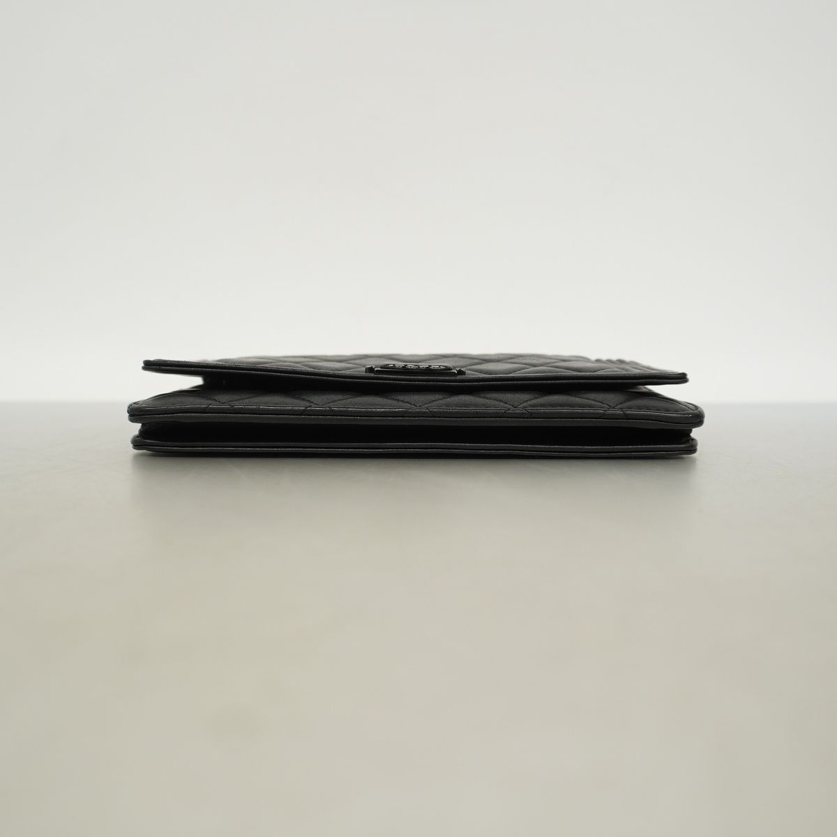 Chanel Wallet on Chain Boy Lambskin Black Silver Shoulder Bag — view 3