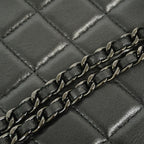 Chanel Wallet on Chain Boy Lambskin Black Silver Shoulder Bag — view 8