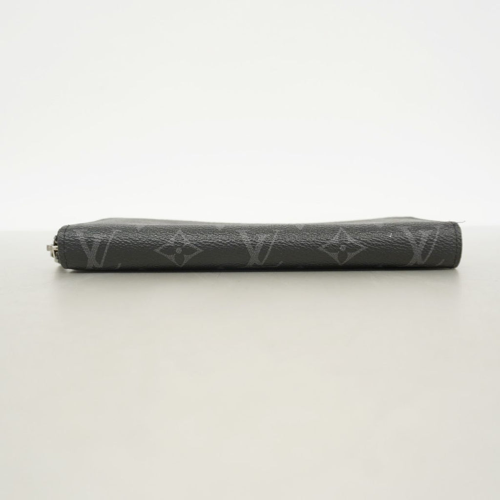 Louis Vuitton Wallet Monogram Eclipse Zippy Horizontal Black — view 2