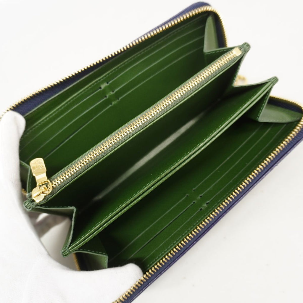 Louis Vuitton Wallet Cousin Zippy Navy Green — view 3