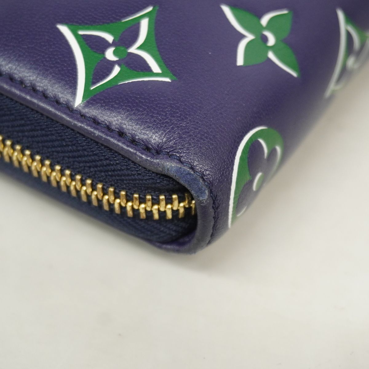 Louis Vuitton Wallet Cousin Zippy Navy Green — view 6