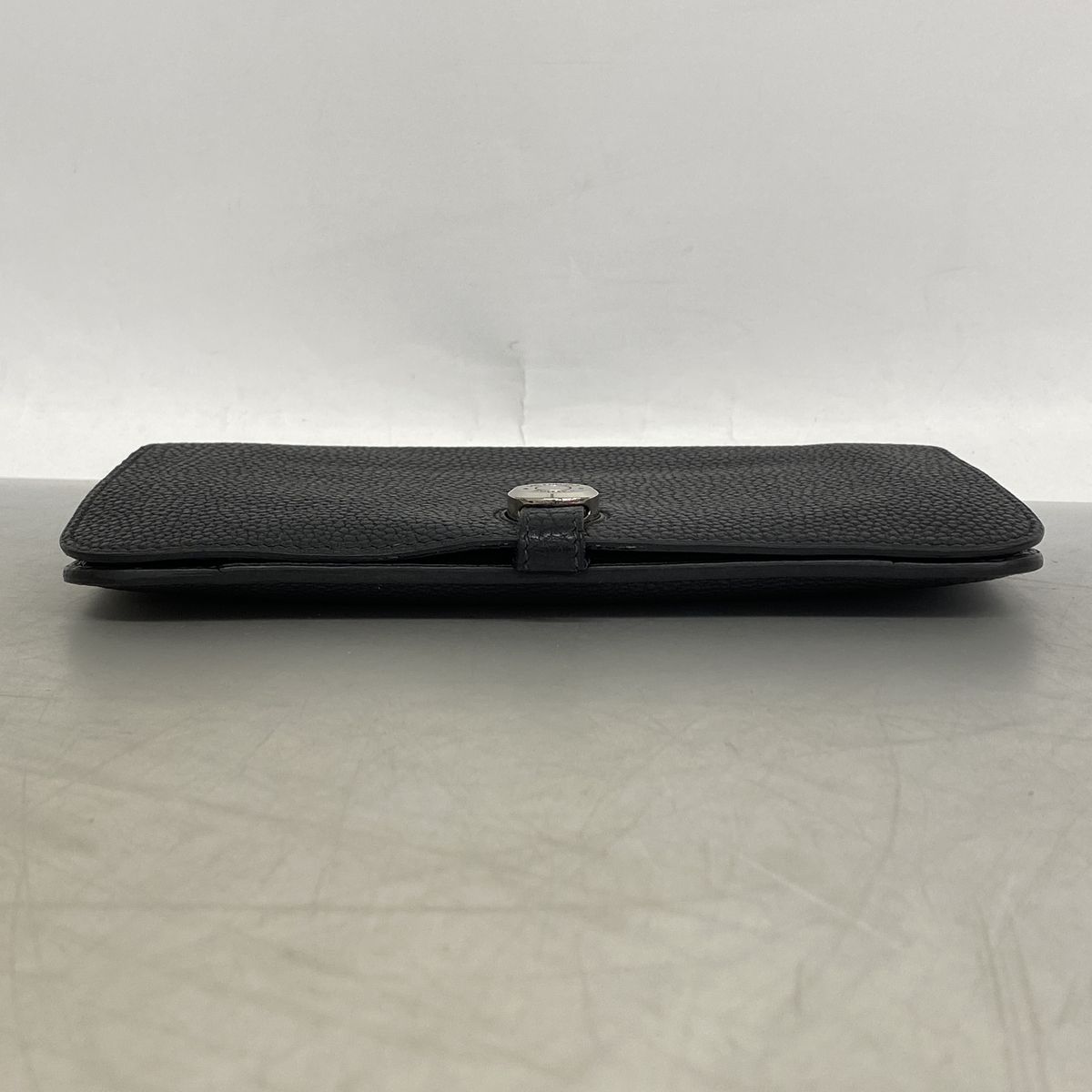 Hermes Wallet Dogon GM Togo Black Silver — view 2