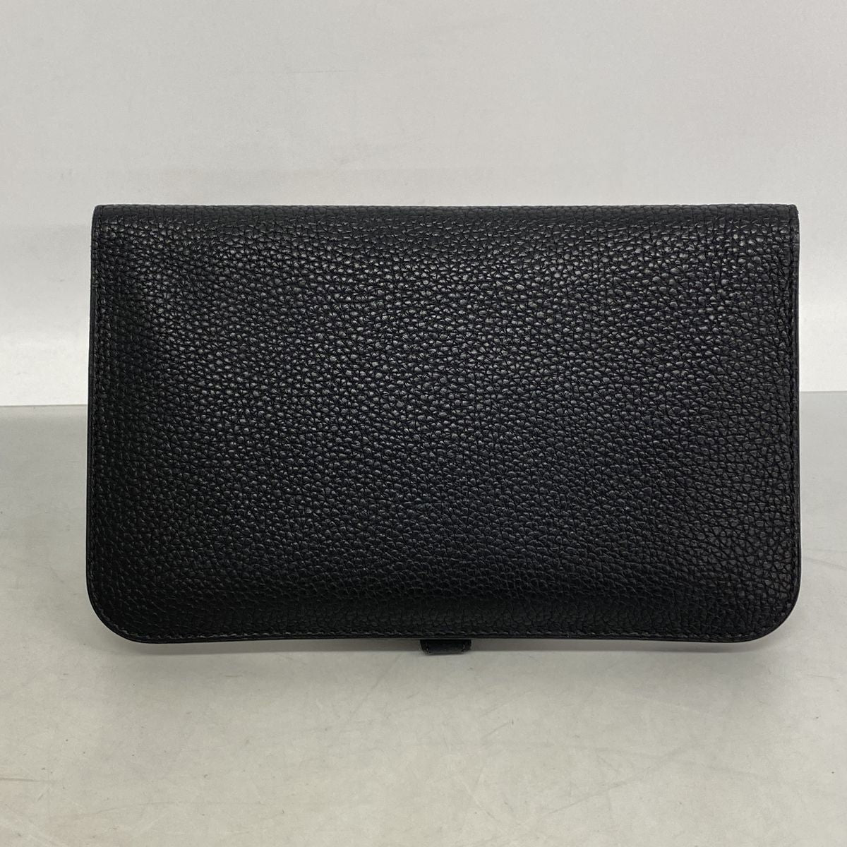 Hermes Wallet Dogon GM Togo Black Silver — view 8