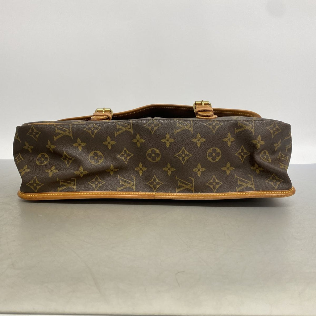 Louis Vuitton Shoulder Bag Monogram Gibeciere GM Brown — view 3