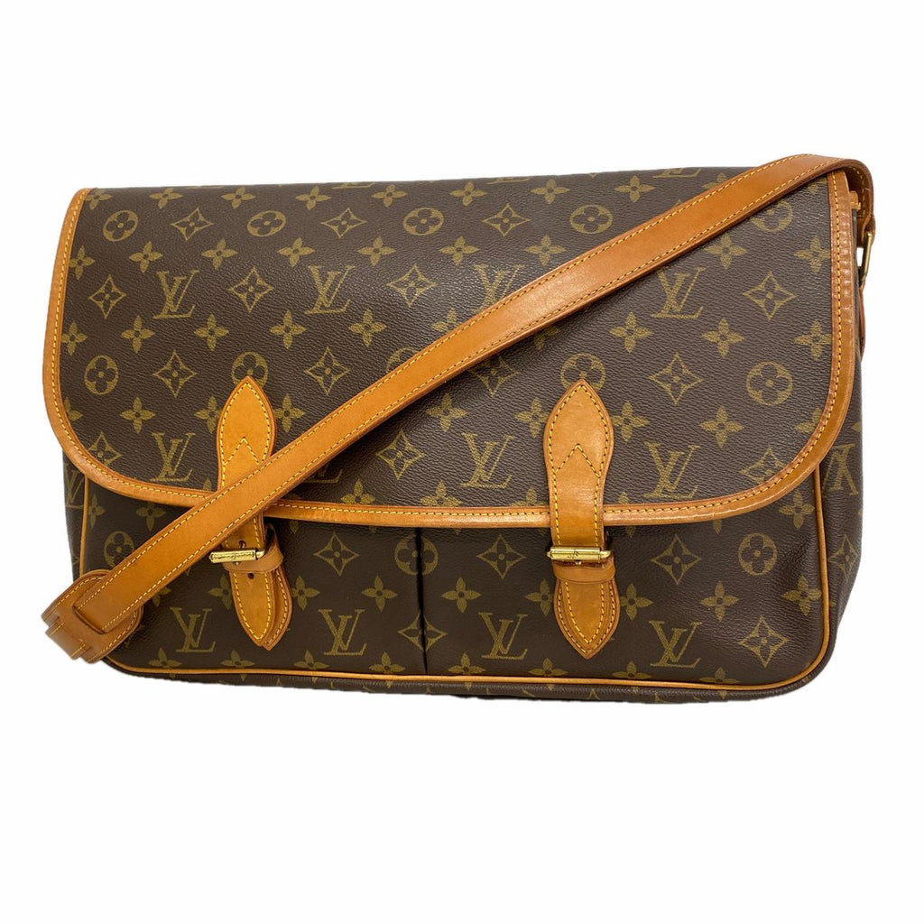 Louis Vuitton Shoulder Bag Monogram Gibeciere GM Brown