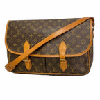 Louis Vuitton Shoulder Bag Monogram Gibeciere GM Brown
