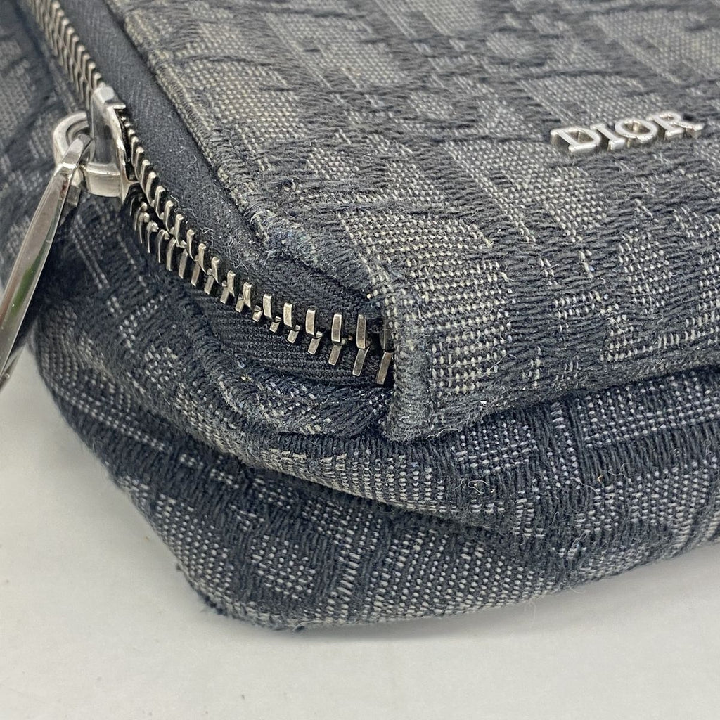 Dior Handbag Oblique Rider Canvas Black Silver — view 6