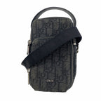 Dior Handbag Oblique Rider Canvas Black Silver