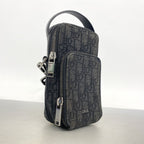 Dior Handbag Oblique Rider Canvas Black Silver — view 2