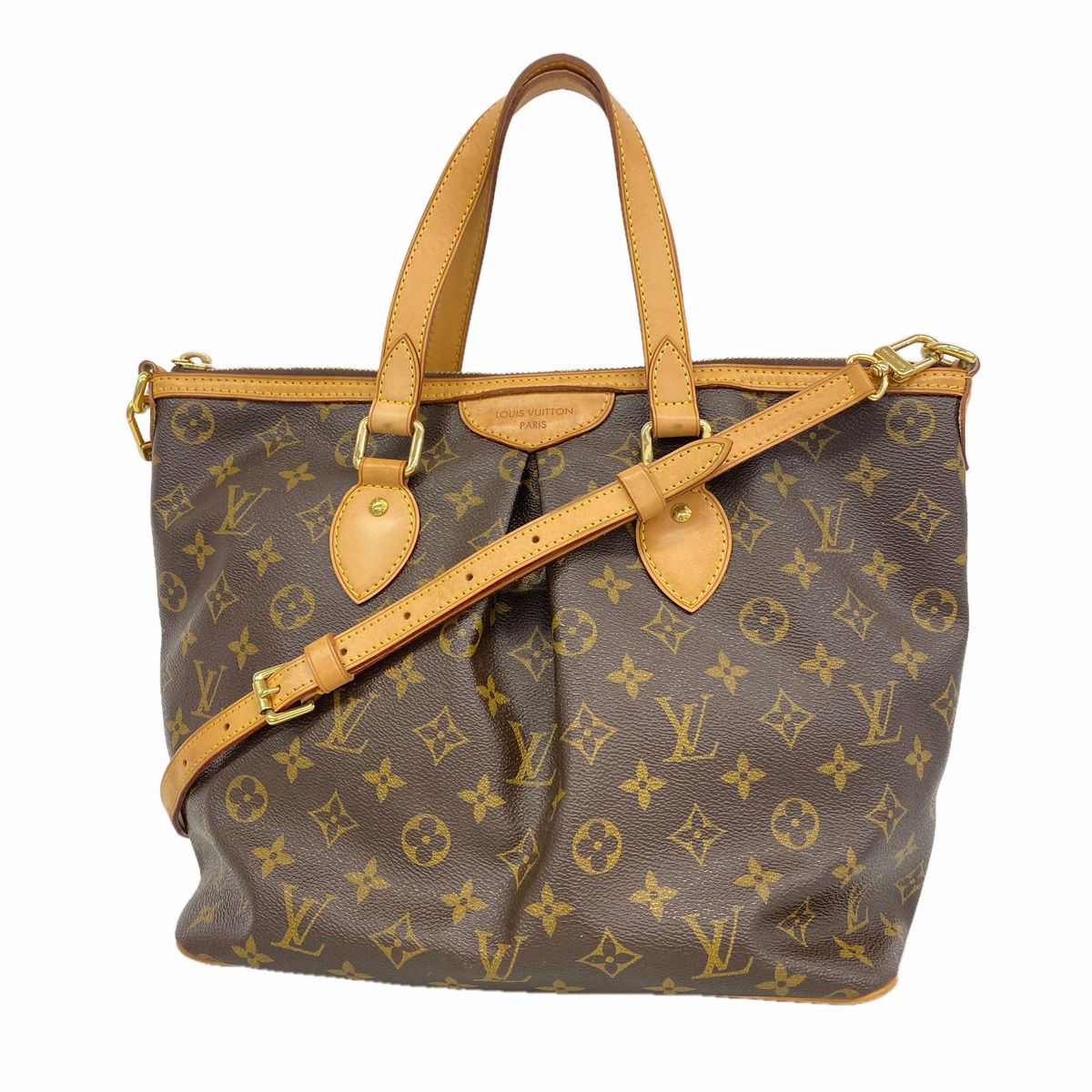 Louis Vuitton Handbag Monogram Palermo PM Brown 2-Way Bag