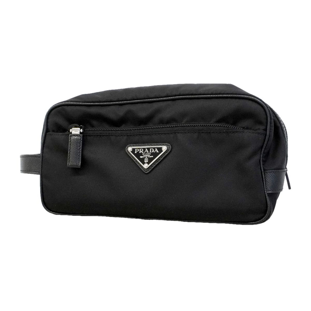 Prada Pouch Tessuto Nylon Black Silver