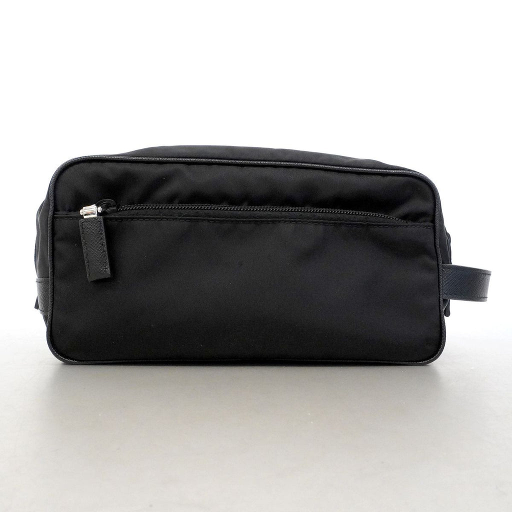 Prada Pouch Tessuto Nylon Black Silver — view 8