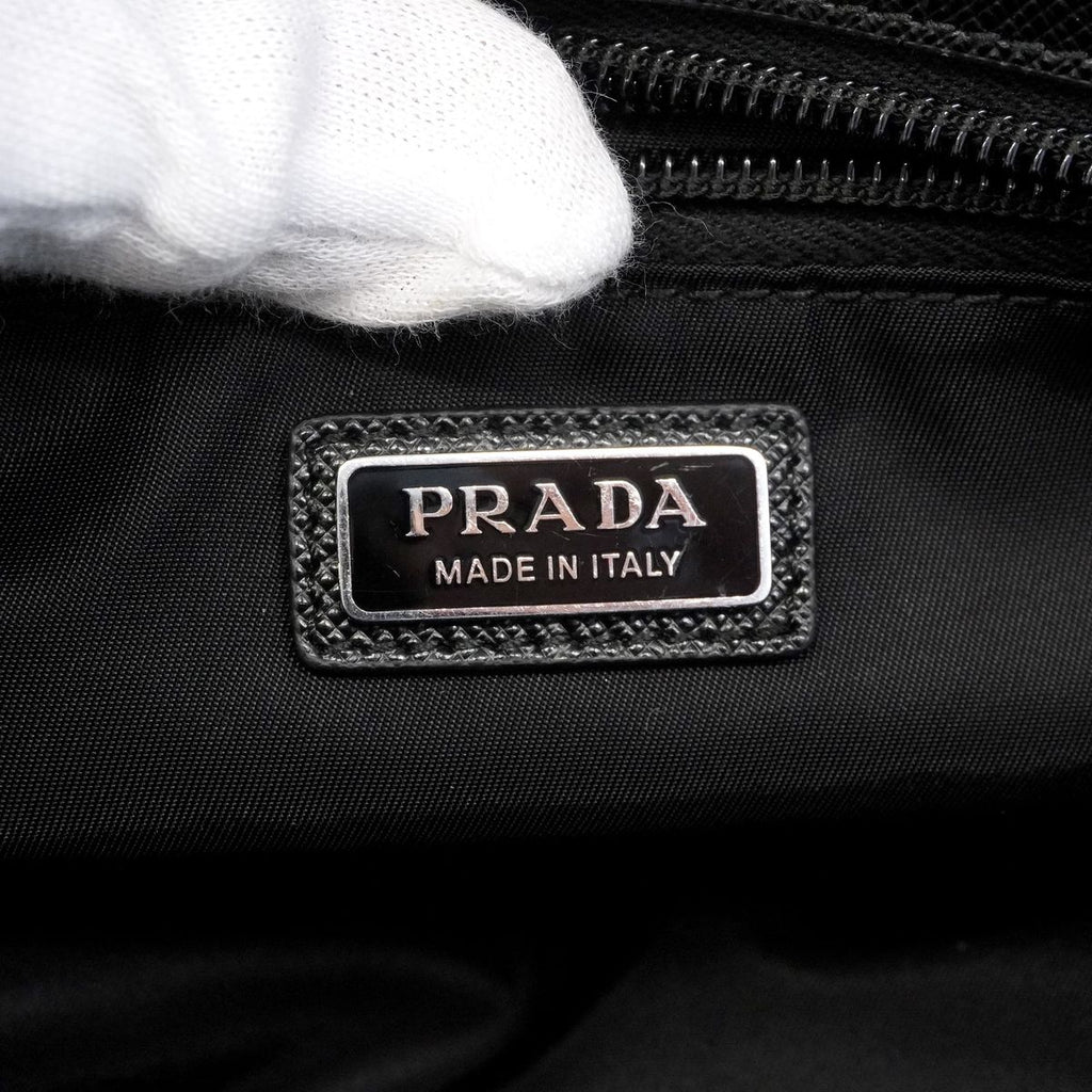 Prada Pouch Tessuto Nylon Black Silver — view 5