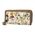Gucci Wallet Bamboo Flora Canvas Brown Gold