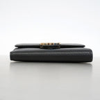 Gucci Wallet Interlocking G Leather Black Gold — view 3