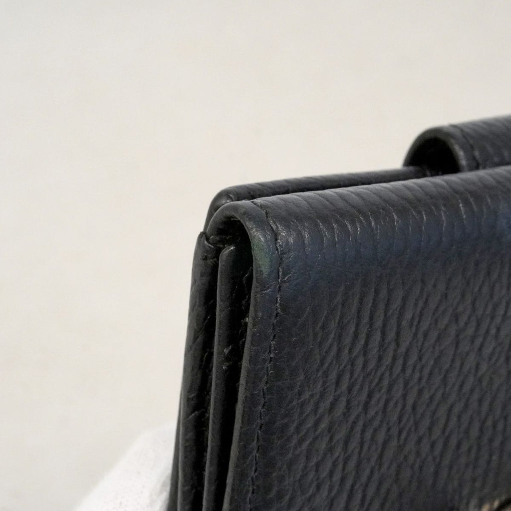 Gucci Wallet Interlocking G Leather Black Gold — view 7