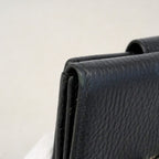 Gucci Wallet Interlocking G Leather Black Gold — view 7