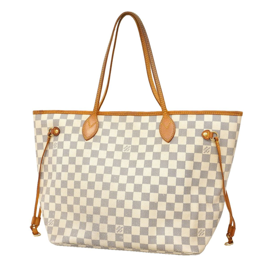 Louis Vuitton Tote Damier Azur Neverfull MM White