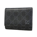 Gucci Trifold Wallet GG Supreme Black Silver