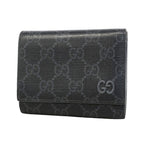Gucci Trifold Wallet GG Supreme Black Silver