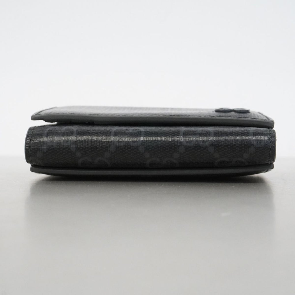 Gucci Trifold Wallet GG Supreme Black Silver — view 3