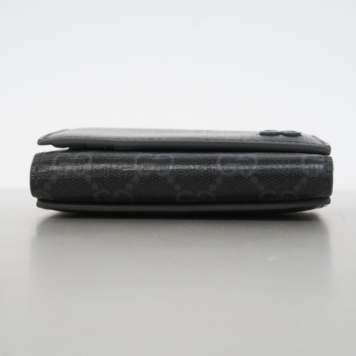 Gucci Trifold Wallet GG Supreme Black Silver — view 3
