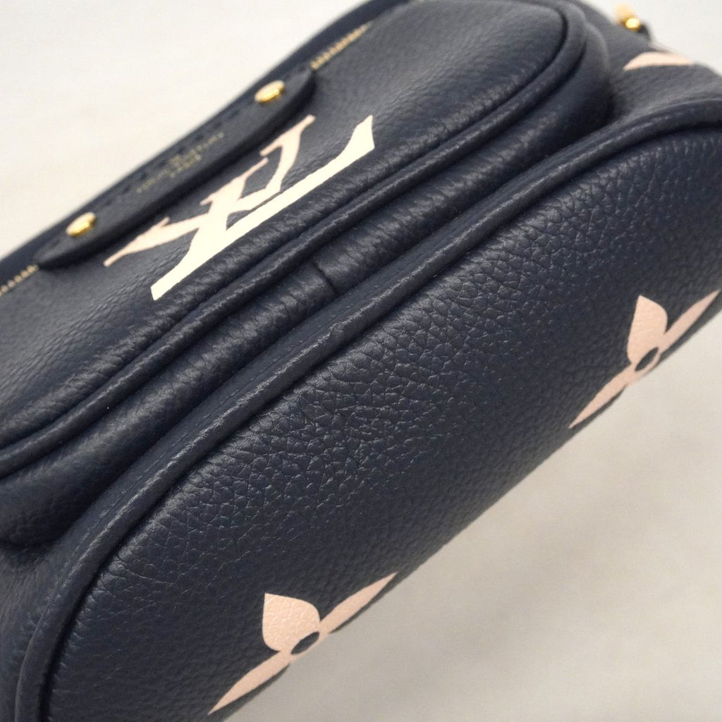 Louis Vuitton Shoulder Bag Monogram Empreinte Bicolor Mini Navy Cream — view 6
